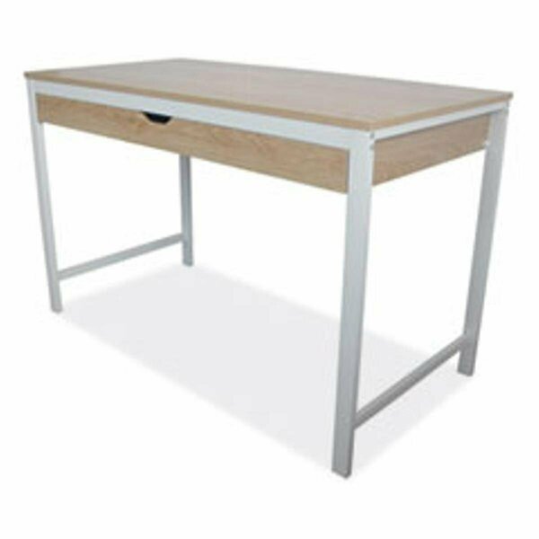 Fine-Line 47.24 x 23.62 x 29.92 in. Workspace Modern Writing Desk, Beigewood & White FI3207126